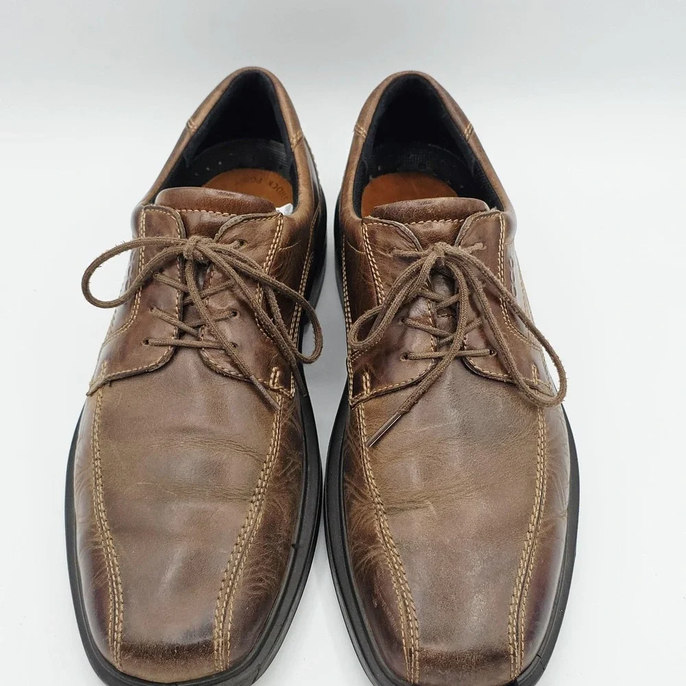 ECCO Helsinki Bike Toe Oxford‎ Mens 43 Brown Good